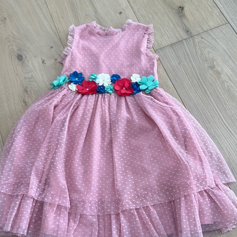 Girls Boden pink tulle dress size 5-6